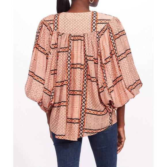 NEW EVA FRANCO violet top in sunset clay - Picture 2 of 3